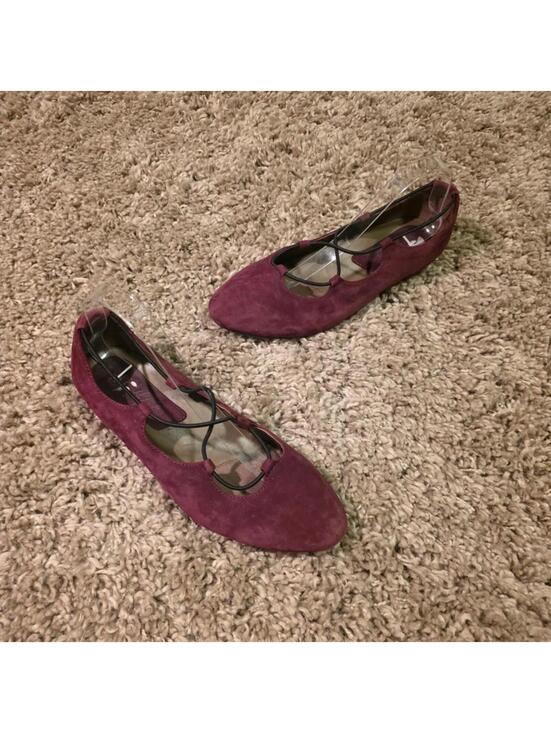 Earth Shoes - Earth Earthies Y2K Maroon Suede Leather ballet flats sz 8 US